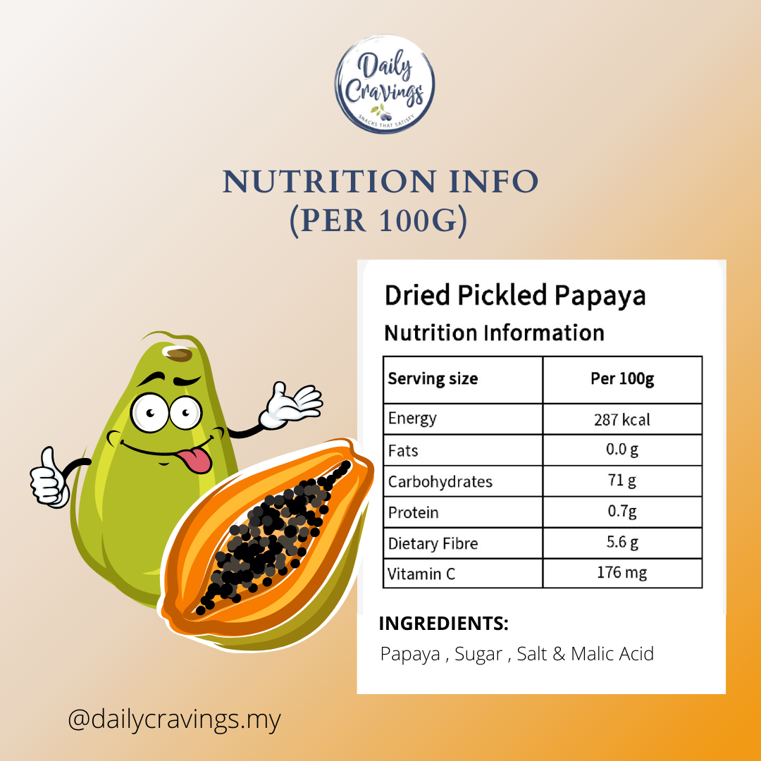 Naturally Nice Dried Papaya Pickled 320g Value Pack